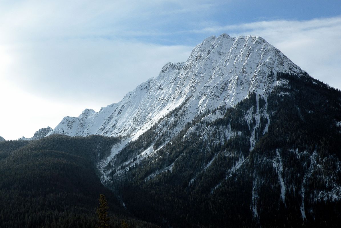 15 Split Peak From Highway 93 On Drive From Castle Junction To Radium In Winter